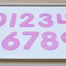 Zahlen in pink aus Silikon