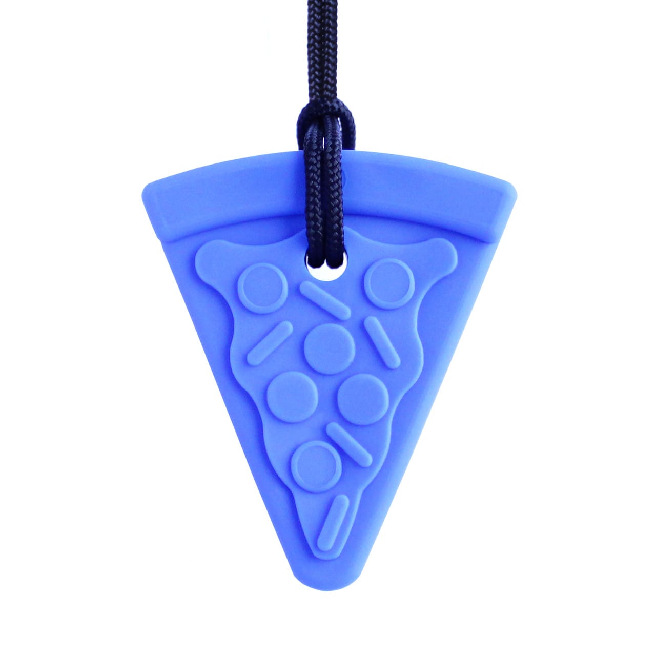 ARK Pizza Textured Chew Necklace – Kauspielzeug in Form eines Pizzastücks zur sensorischen Regulierung und zur Förderung der Konzentration - blau, Schwer