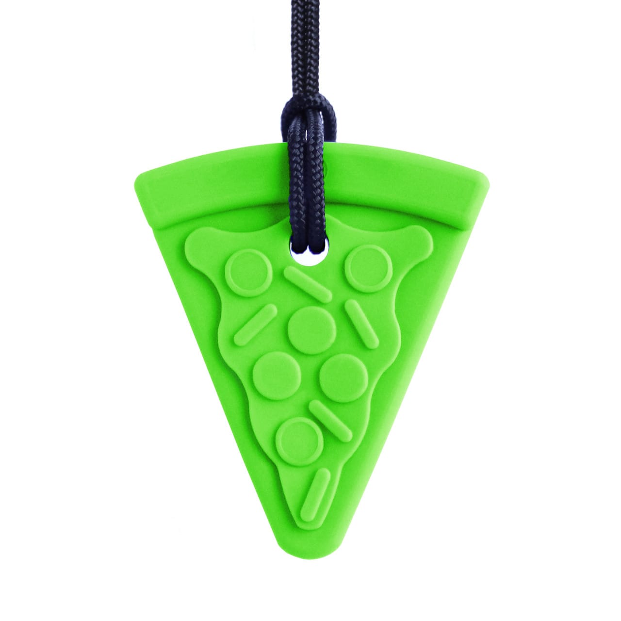 ARK Pizza Textured Chew Necklace – Kauspielzeug in Form eines Pizzastücks zur sensorischen Regulierung und zur Förderung der Konzentration - grün, Mittel