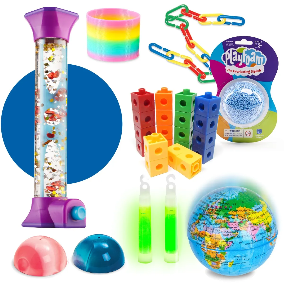 Set mit sensorischen Fidget-Spielzeugen