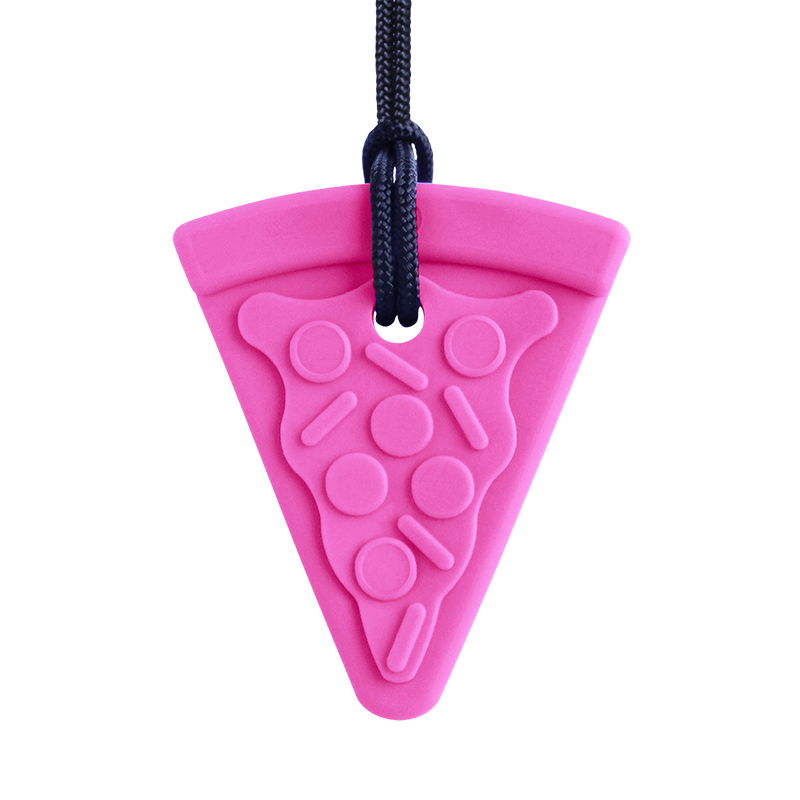 ARK Pizza Textured Chew Necklace – Kauspielzeug in Form eines Pizzastücks zur sensorischen Regulierung und zur Förderung der Konzentration - roze Edit | | Delete | View, Mittel