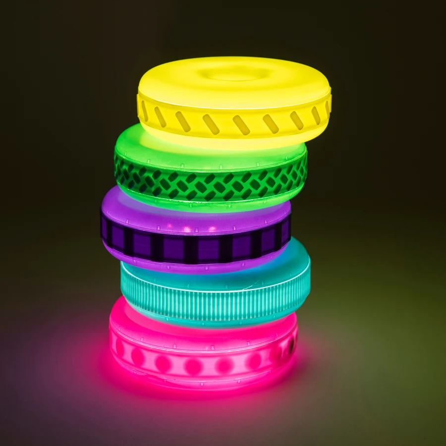 Sensorische, leuchtende Stapelscheiben – „Glow & Texture Discs“-Set